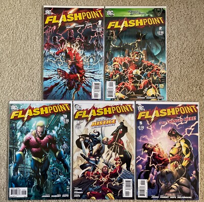 Flashpoint #1-5 1st Print Complete Series Set 2011 DC Key Comics Lot