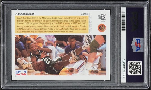 1991 Upper Deck Award Winner Holograms Alvin Robertson #AW2 PSA 8 - Picture 2 of 2