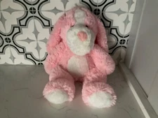 TOY FACTORY PLUSH 14” PINK SITTING DOG
