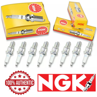 NGK Set of 8 Standard Pre-Gapped Resistor Spark Plugs 6282 for Saab 900 9000