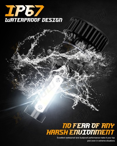 XWQHJW H7 LED Headlight Bulb Conversion Kit High Low Beam Lamp 6000K Super White - Foto 9 di 9