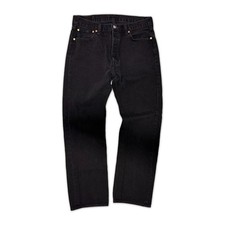 Levis 501 Mens 36x32 Black Jeans Original Fit Straight Leg Button Fly Denim
