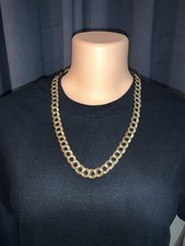 Chunky Gold Tone Chain Link Necklace Bold Statement Collar Thick Links Fashion