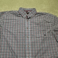 Ariat Pro Series Button Up Shirt Mens XL Extra Large Blue Pink Check