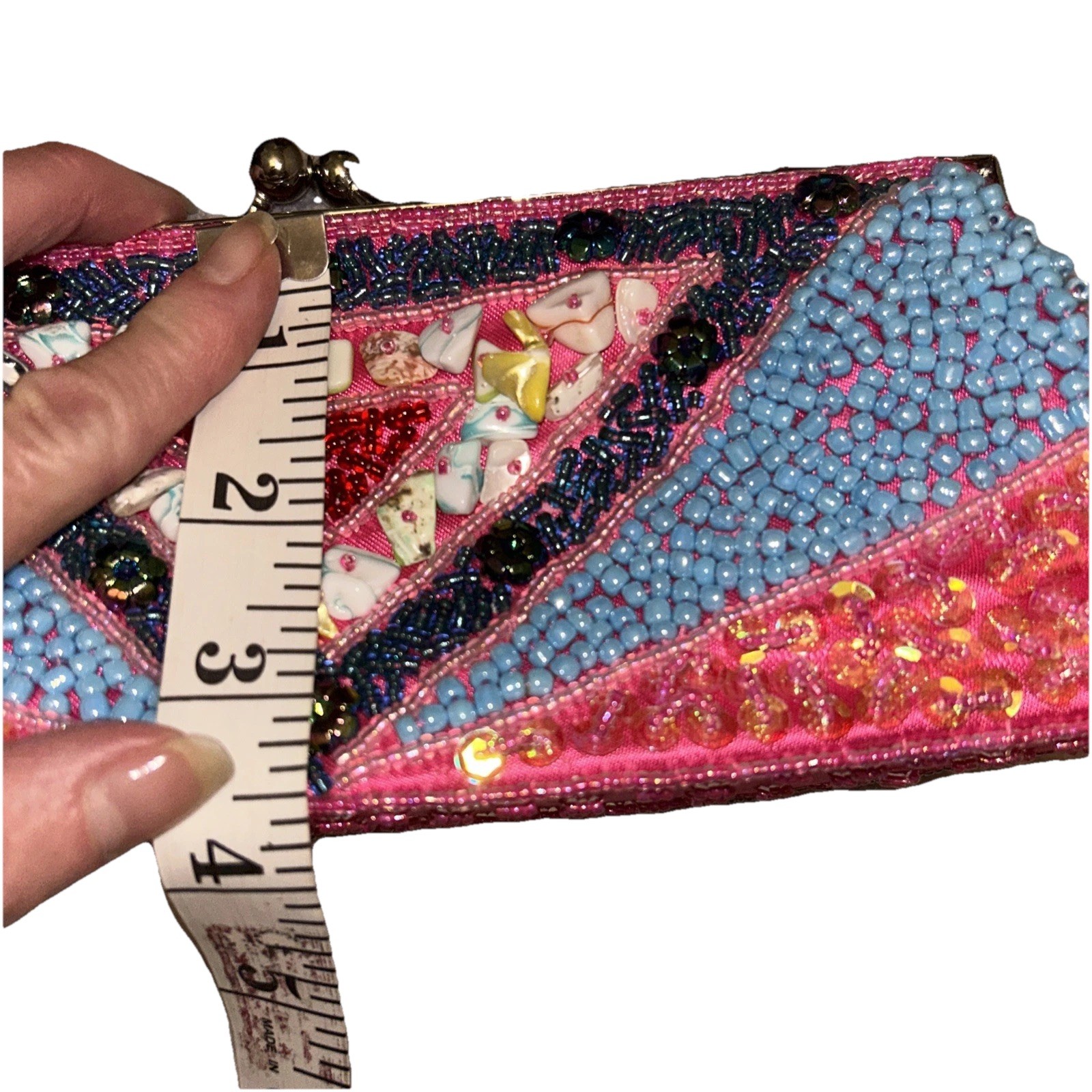 Beauriful Boho Colorful Beaded Statement Purse, p… - image 3