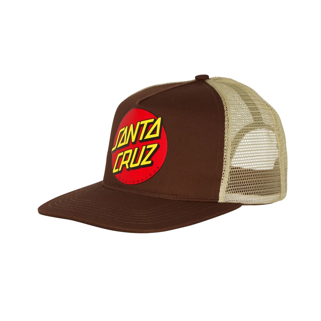 Кепка-бейсболка Santa Cruz Classic Dot Trucker Snapback коричневая с 5 вставками 7290₽