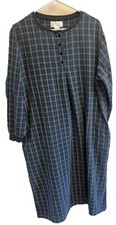 Vtg Cabernet Plaid Flannel Cotton Night Gown Granny Core Long Sleeve L READ