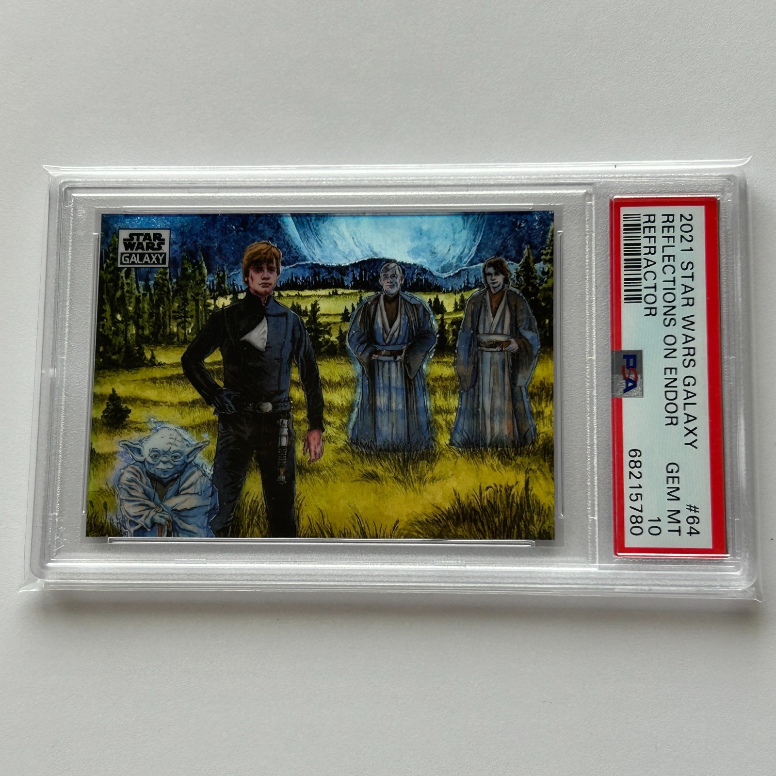 Reflections on Endor 2021 Topps Chrome Star Wars Galaxy Refractor Card 64 PSA 10