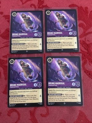 4x Disney Lorcana - Fabled - Bruno Madrigal - Undetected Uncle - 0/204 x4
