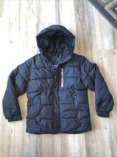 Reebok Black Zip Front Heavy Weight Winter Puffer Hooded Jacket Teen 14/16 EUC