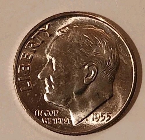 1955 S Roosevelt Dime Uncirculated 90% Silver