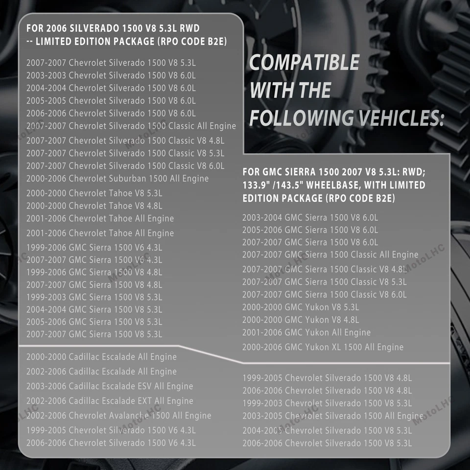 2x Brake Hydraulic Hose for Chevy Silverado 1500 GMC Sierra 1500 Cadillac Front — 第 3/4 张图片