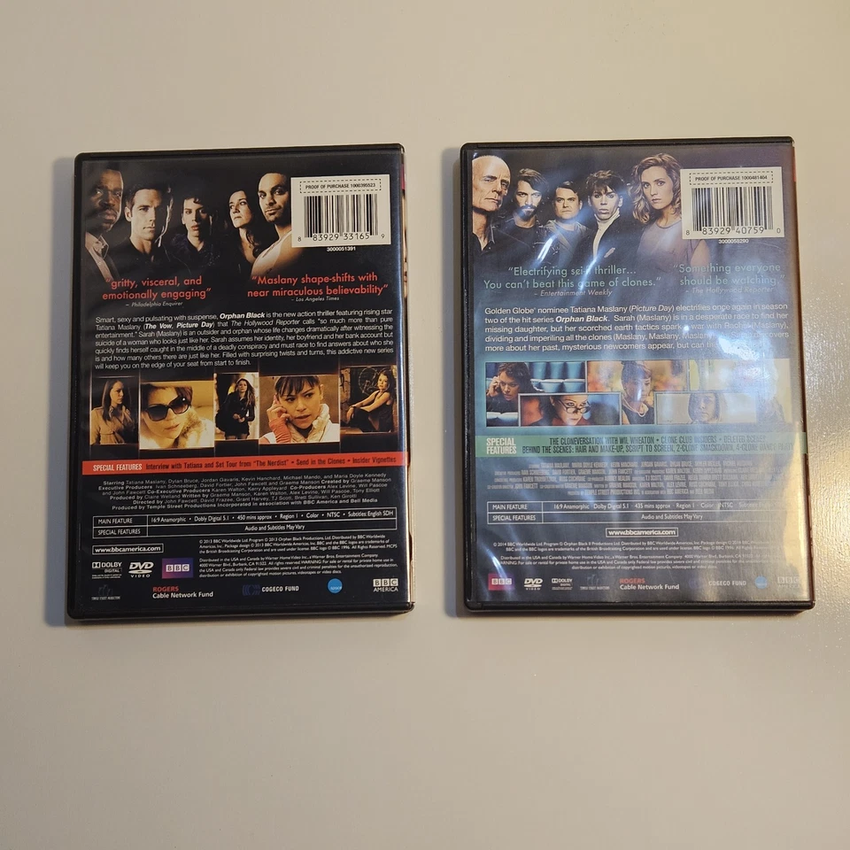 ORPHAN BLACK Seasons 1-2 (DVD) BBC Series Science Fiction Thriller Free Shipping - Image 4 of 4