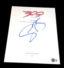 GERARD BUTLER SIGNED AUTOGRAPH MOVIE SCRIPT 300 BECKETT BAS AUTO COA D