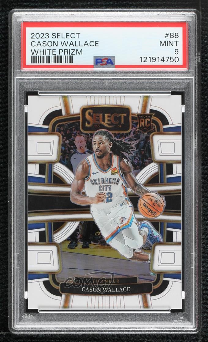 2023 Select Concourse White Prizm /149 Cason Wallace PSA 9 MINT Rookie RC 11es