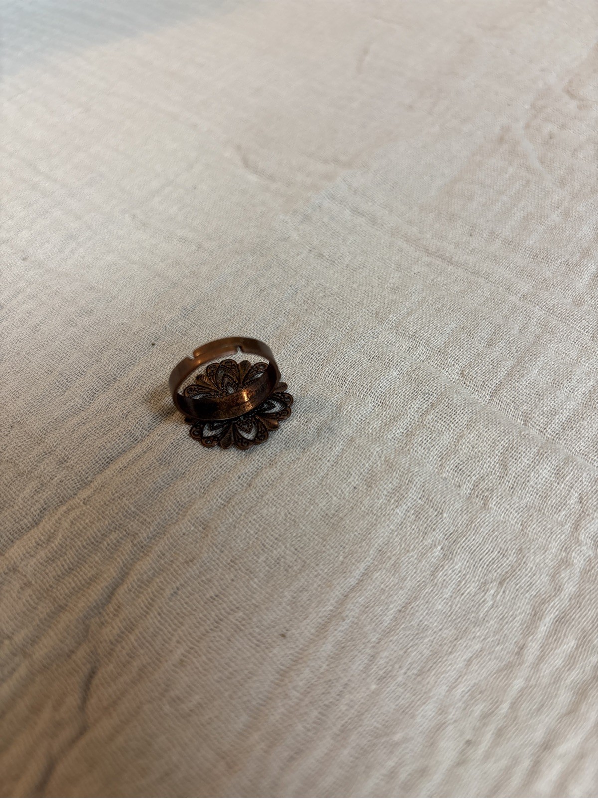 Copper Adjustable Ring Small - image 3