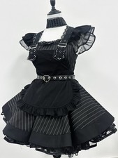 Women Lolita Retro gothic style maid Ruffles dress Corset Party Cocktail Gowns