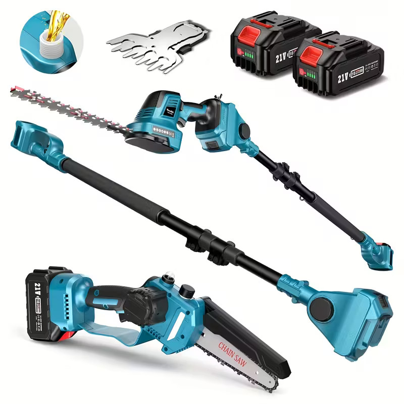 Grass Shears Electric Pole Saw 16ft Reach 2x4000mah