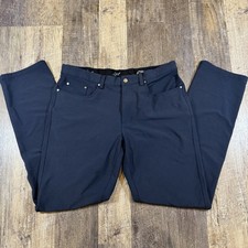 Greg Norman Pants Mens 34x32 Navy Blue Performance Golf Stretch Flat Front