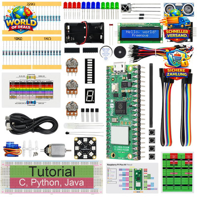 Freenove Super Starter Kit für Raspberry Pi Pico 2 W, 177 Teile