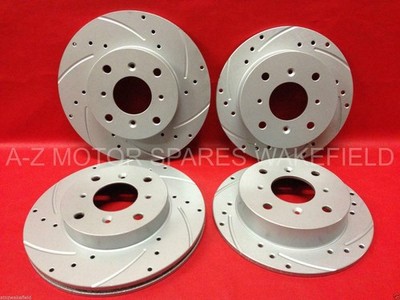 Für Integra 1.8 DC2 Type R JDM UK -98 vorne & hinten gerillte Bremsscheiben 4 STOLLEN