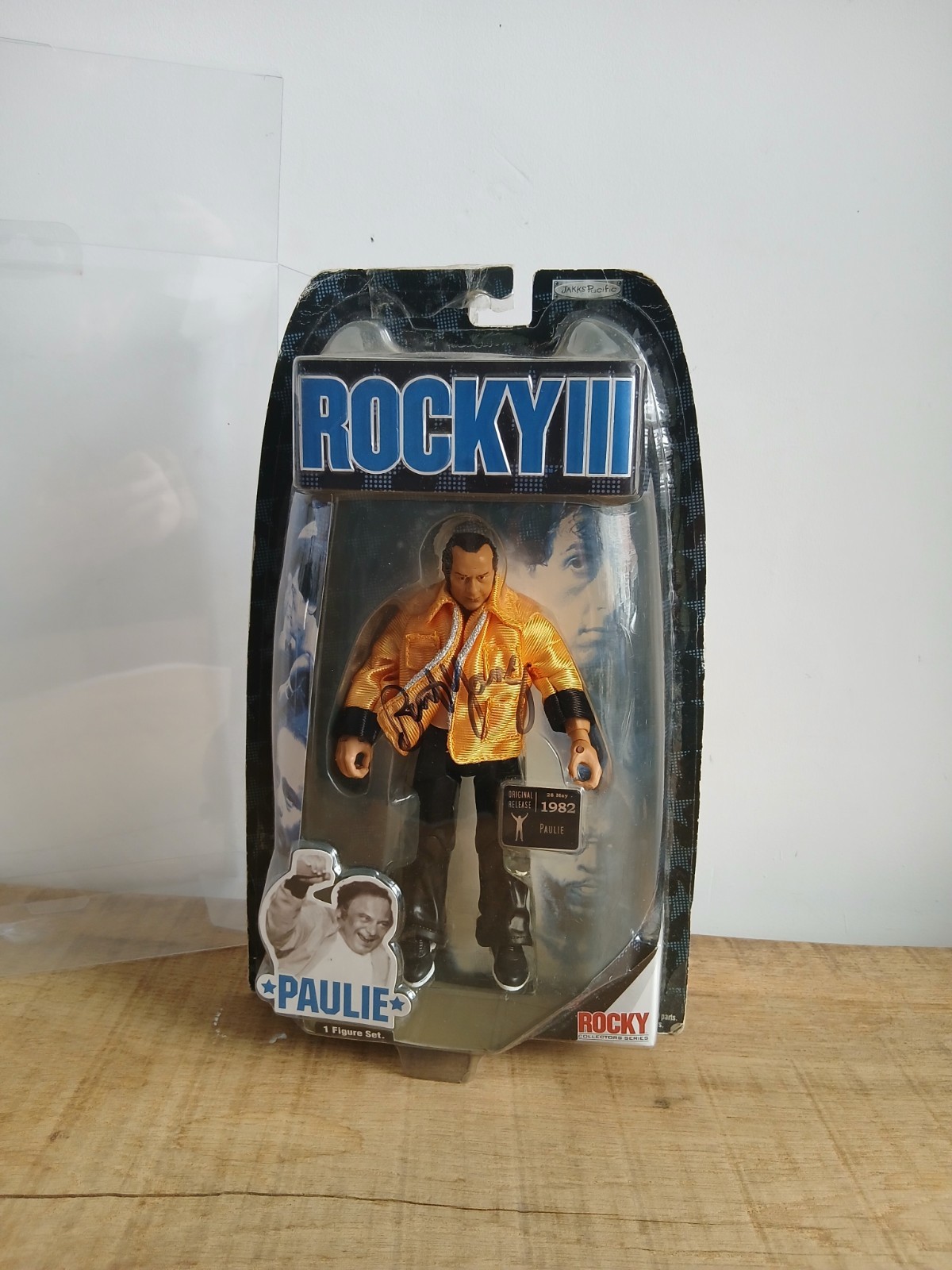 Rocky Balboa Paulie Action Figure Signed Burt Young Jakks Pacific