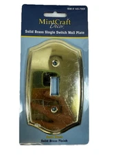 MintCraft Decor Solid Brass Single Switch Wall Plate 145-7969