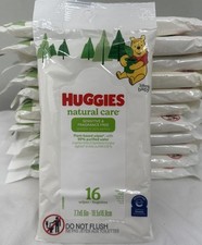 12 Pk Huggies Natural Care Sensitive Baby Wipes Fragrance Free Travel Pack 16 Ct