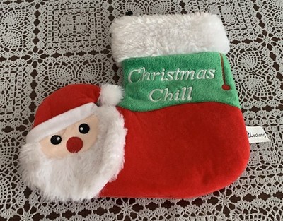 Lechong Dog Christmas Stocking 9 Inch Crinkly Plush Toy Soft Furry Canine Gift 