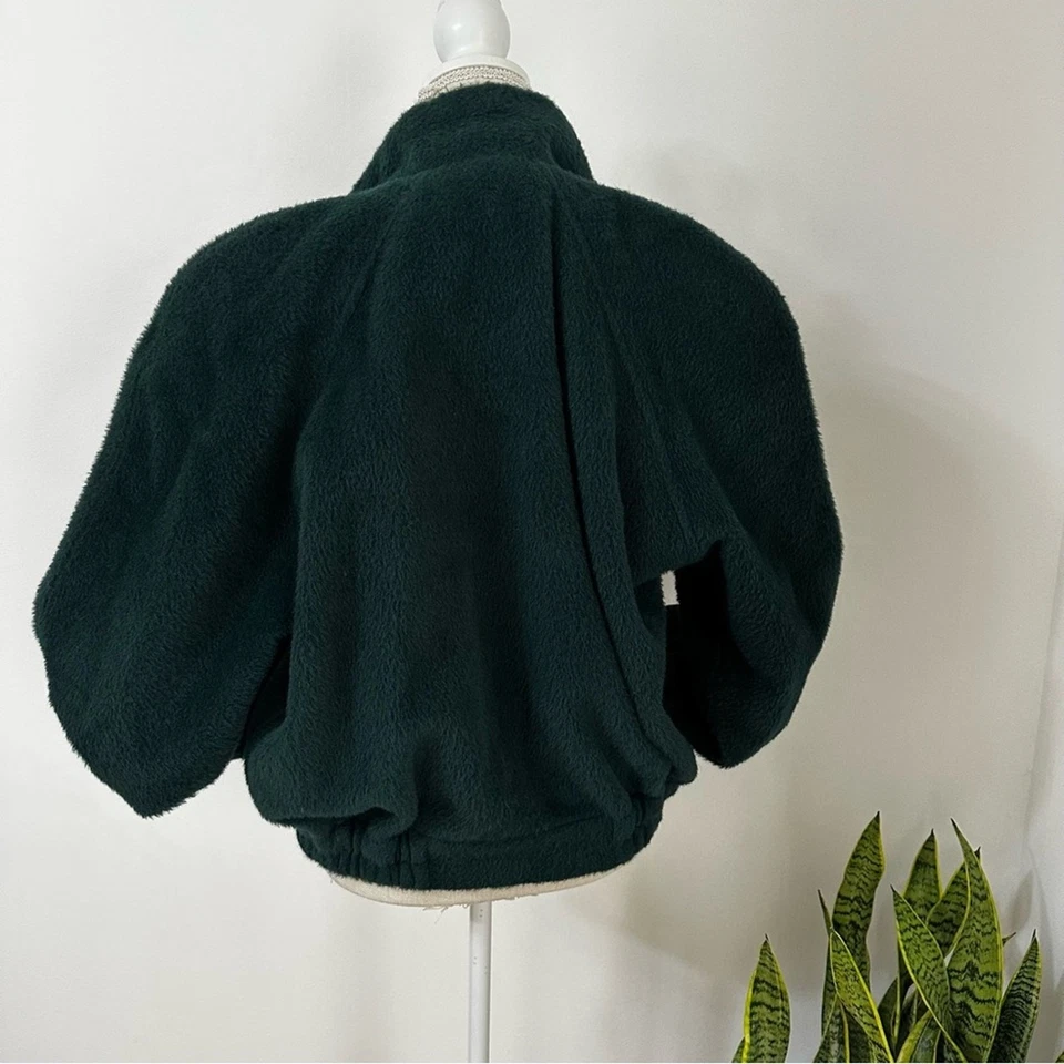 The Peruvian Connection Alpaca & Wool Dark Green Jacket Vintage Size 6 - Image 3 of 4