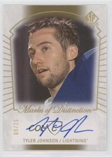 2015-16 SP Authentic Marks of Distinction 9/25 Tyler Johnson #MD-TJ Auto 01qm