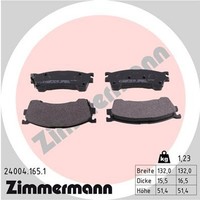 Zimmermann Bremsbelagsatz Scheibenbremse 24004.165.1 FüR Premacy 626 323 Mazda 5