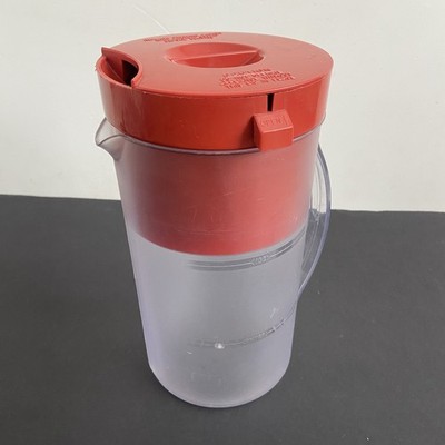 Mr. Coffee Ice Tea Frosted Pitcher With Lid 2 Quarts Model TM1 Brew Lid Red