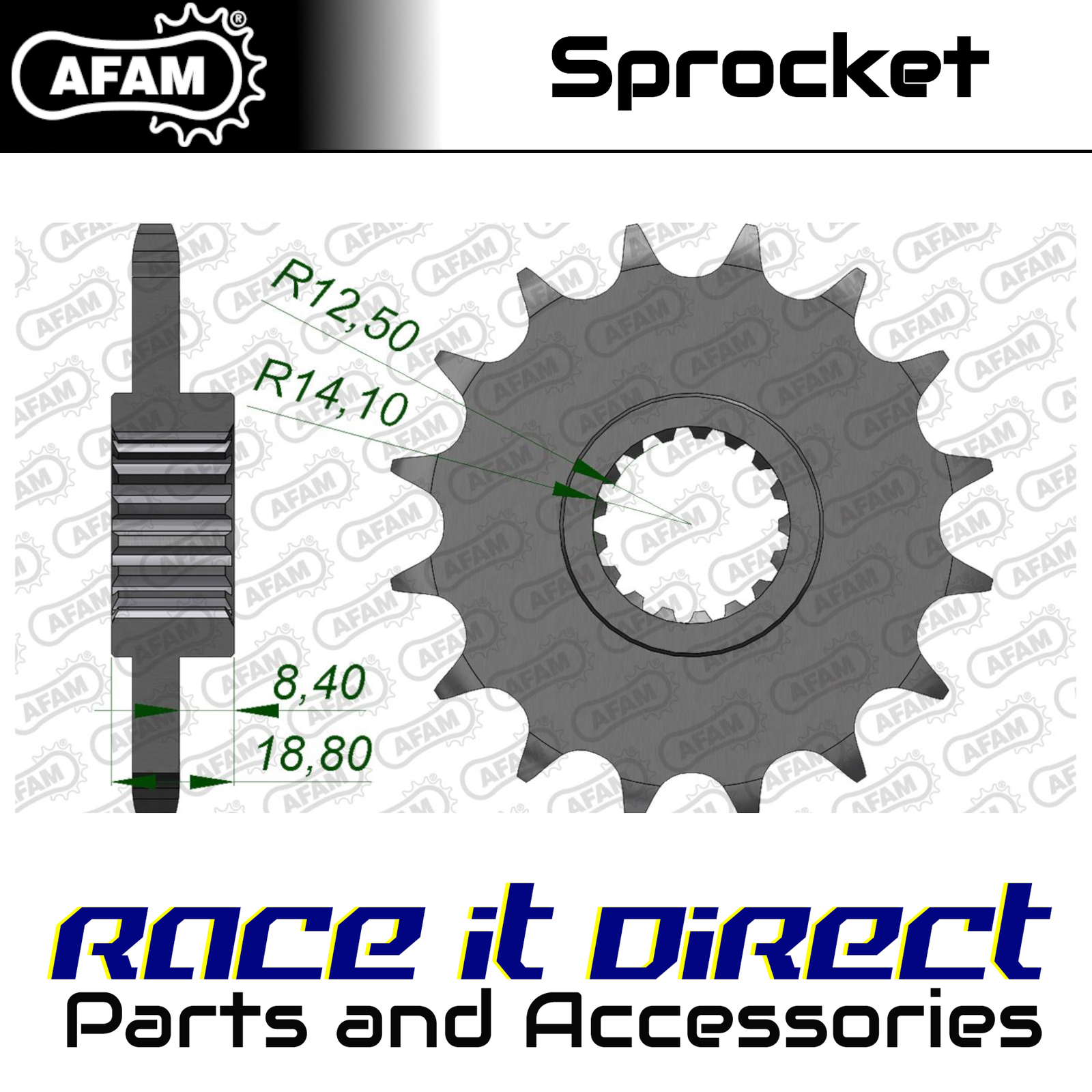 Sprocket for ENERGICA Electric EVA Ribelle 2021 16T Front AFAM
