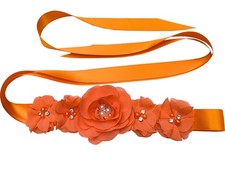 Pearl Sash Flower Girl Bridal Wedding Bridesmaid Belt Floral Women Accessory