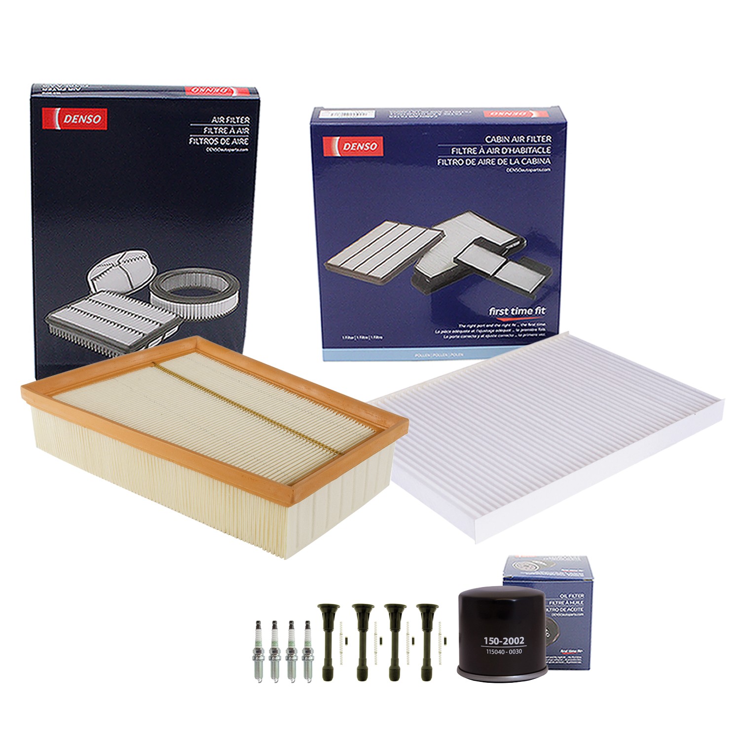 Denso Tune Up Kit NGK 4 Spark Plugs  Boots Kit for Sentra 2.0L L4 MR20DE Sedan