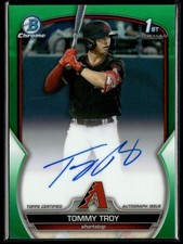2023 Bowman Draft Chrome 1st Green Tommy Troy Auto /99 Arizona Diamondbacks