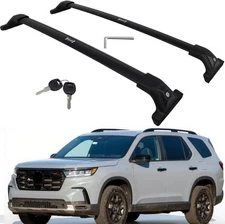 Aluminum Roof Racks Cross Bars Heavy-Duty 260-lb Load Black for Pilot '23-'25