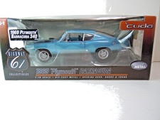1:18 Highway 61 Blue 1969 Plymouth Barracuda 340