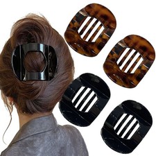 4 Pcs Flat Hair Clips Large Claw For 1 Count Pack of 4 , Color A