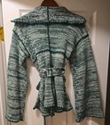 Vintage Women Green & White Gormay Cardigan Sweater w/Tie Double Knit - Sz Med — photo 8