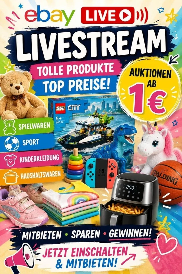 Spielwaren, Sport, Haushalt, Sommer, Textilien Auktionen ab 1 €