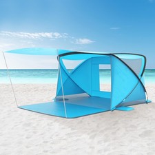 Beach Tent with Canopy, Beach Cabana Sun Shelter for 4-6 Person, Lightweight ...