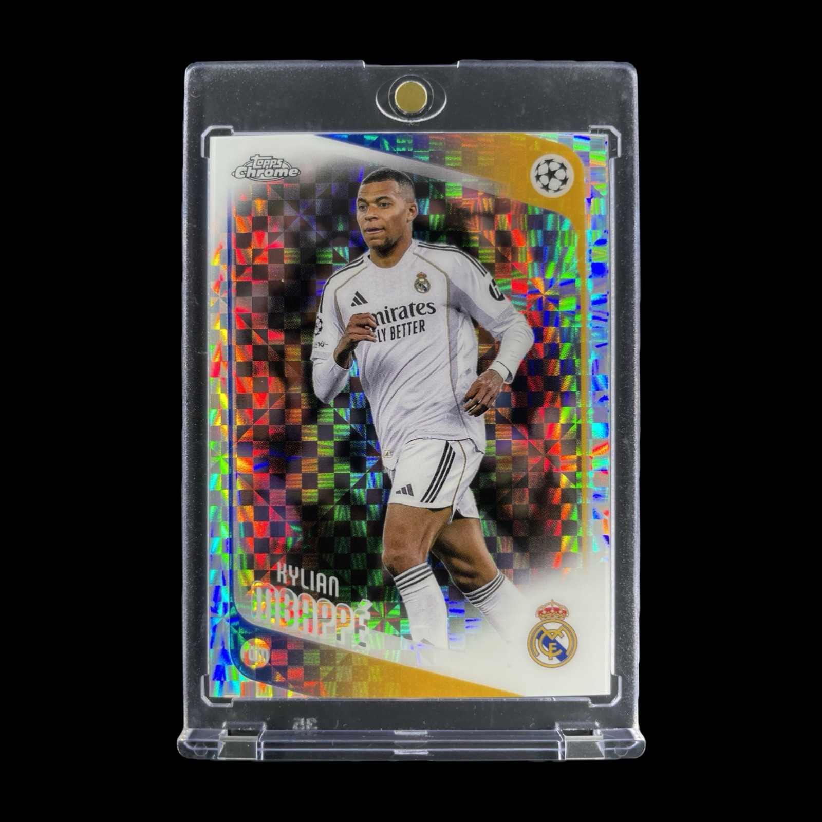 KYLIAN MBAPPE CHECKERBOARD REFRACTOR HOLO CARD 2025-26 Topps Chrome - France