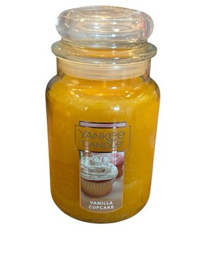 HTF Yankee Candle Vanilla Cupcake Scented Jar Candle 22 Oz New Old Stock