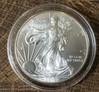 2014 AMERICAN SILVER EAGLE DOLLAR COIN 1 OZ. 999 PURE FINE SILVER BULLION + CASE