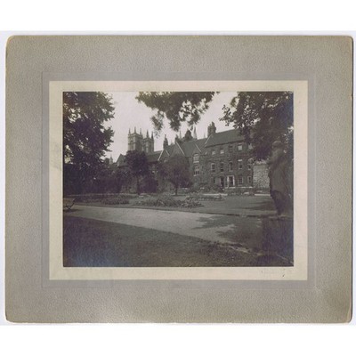 WESTMINSTER ABBEY College Gardens - 3x Antique Photographs c1910