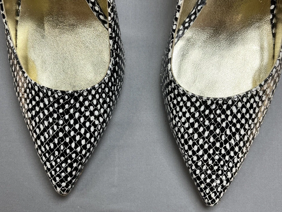 Emy Mack Vero Cuoio Italy Leather Reptile/ Snakeskin Pointed-Toe High Heels 6B - Image 4 of 4