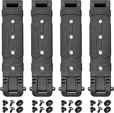 3'' Molle Clips 4-Pack, Molle Attachment Clips with Mounting Hardware for Vests,