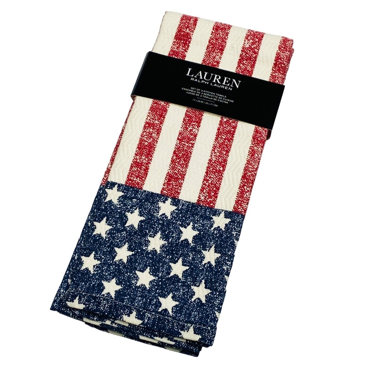 Ralph Lauren USA American Flag July 4th Cotton Oversized Kitchen